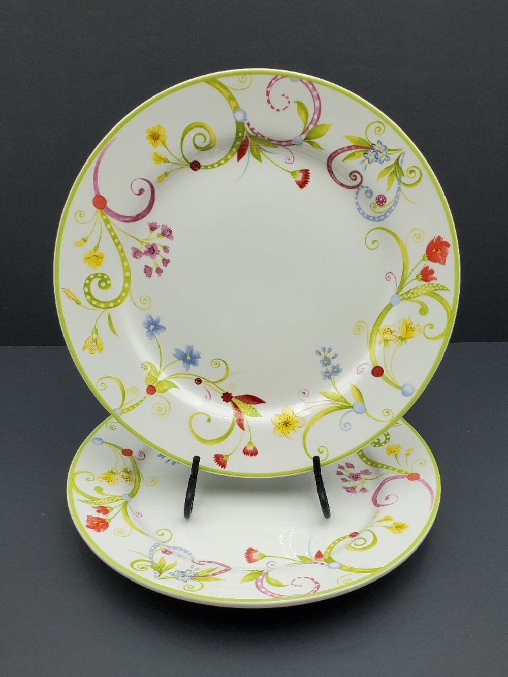 Pier 1 Lyda Dinner Plates Vintage Pier 1 Floral Dinner Plates